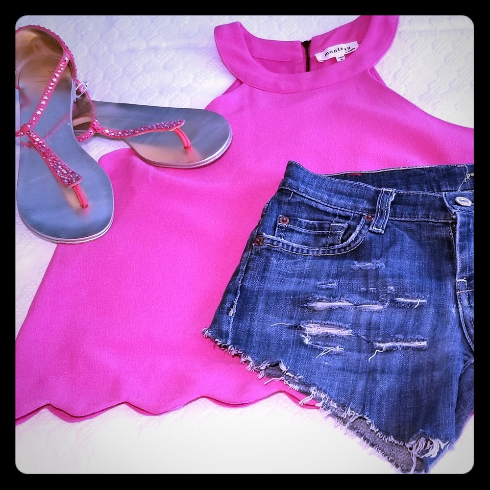 7 For All Mankind Cut Off Jean Shorts